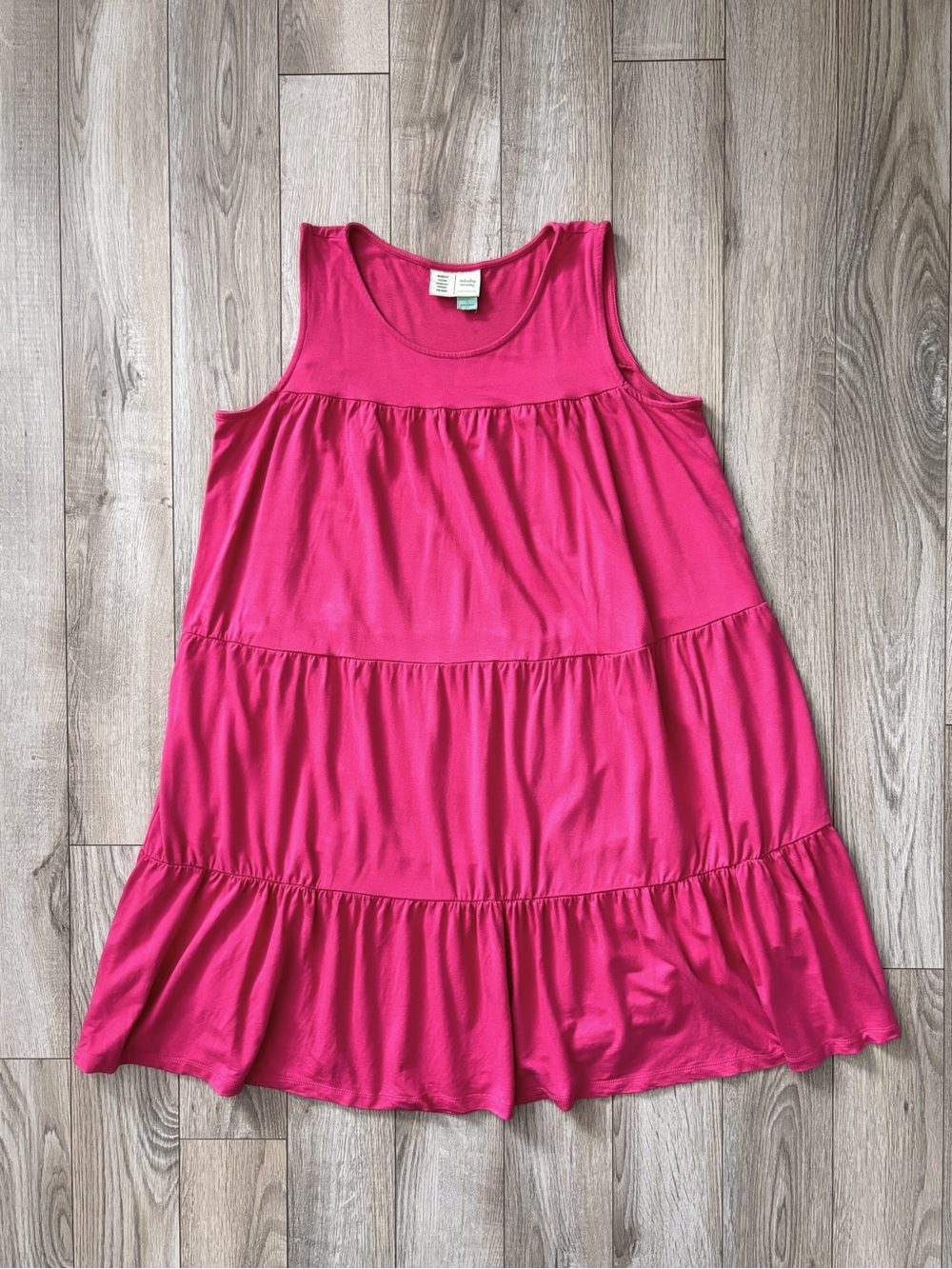 Anthropologie Saturday Sunday Magenta Tiered Tank Dress Dopamine Dressing Size L - Picture 4 of 12
